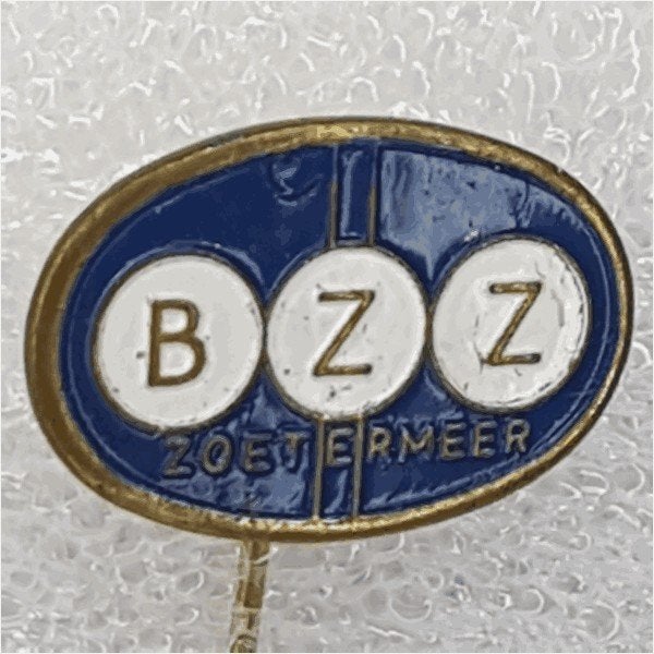 SP0557 Speldje BZZ Zoetermeer blauw-wit, Ophalen of Verzenden, Gebruikt, Overige onderwerpen