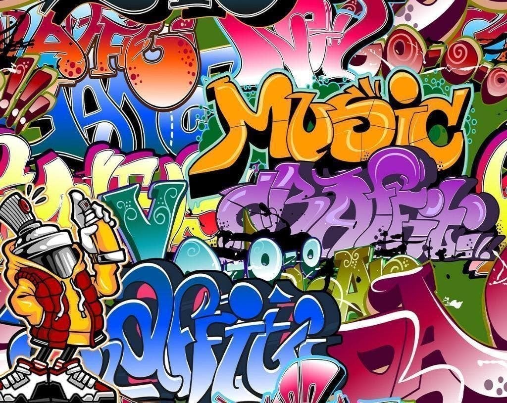 Graffiti street Poster Behang Walltastic - Gratis Verzending, Verzenden