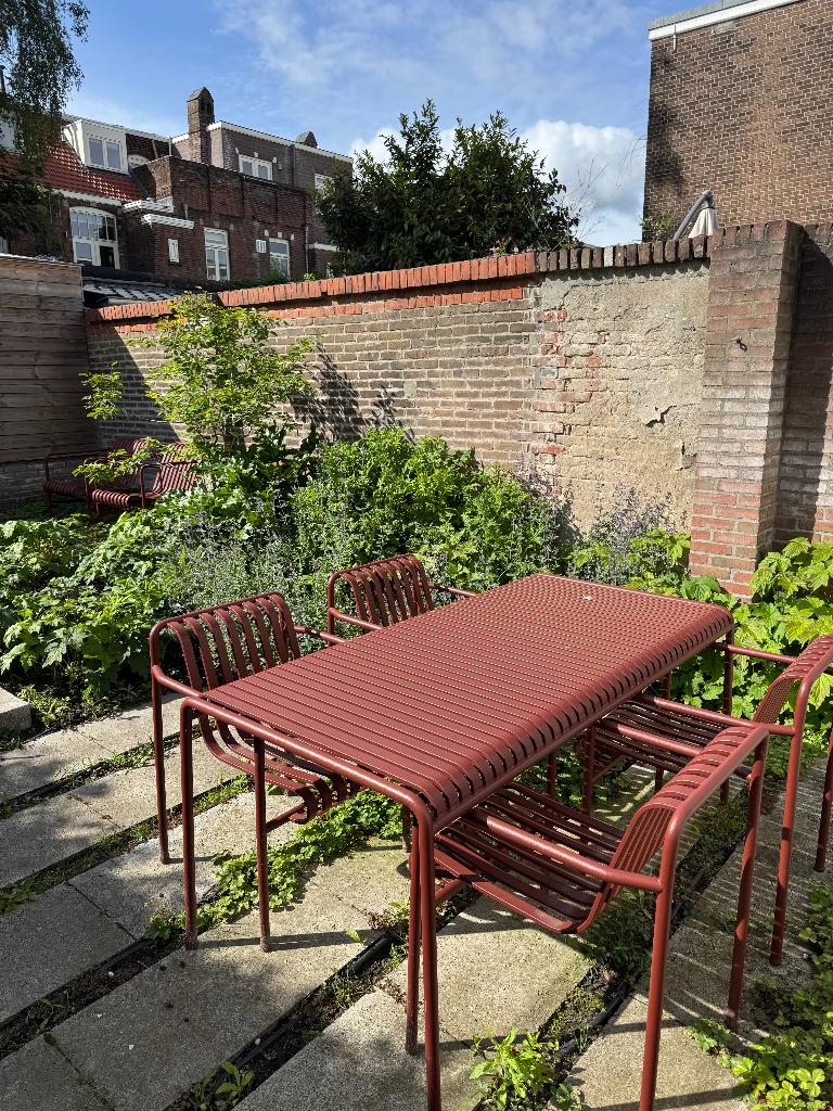 Hay Palissade tuinset, Ophalen, 4 zitplaatsen, Gebruikt, Rvs