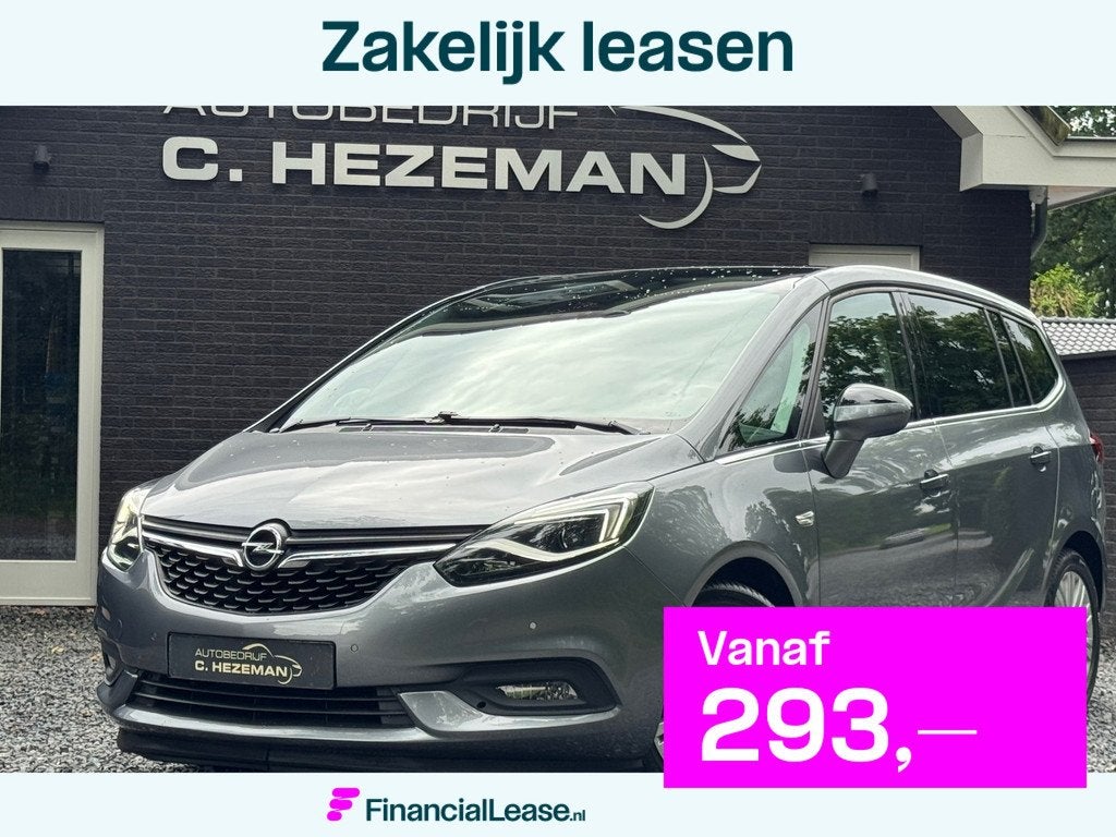 Opel Zafira 1.4 Turbo Business Executive 7p. PANORAMADAK 1E, Voorwielaandrijving, Gebruikt, Zwart, 4 cilinders