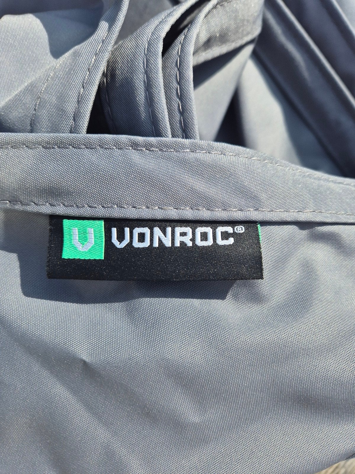 Vonroc Tarp Schaduwdoek Antraciet Waterdicht 3,60 x 3,60 m, Ophalen of Verzenden, Zo goed als nieuw