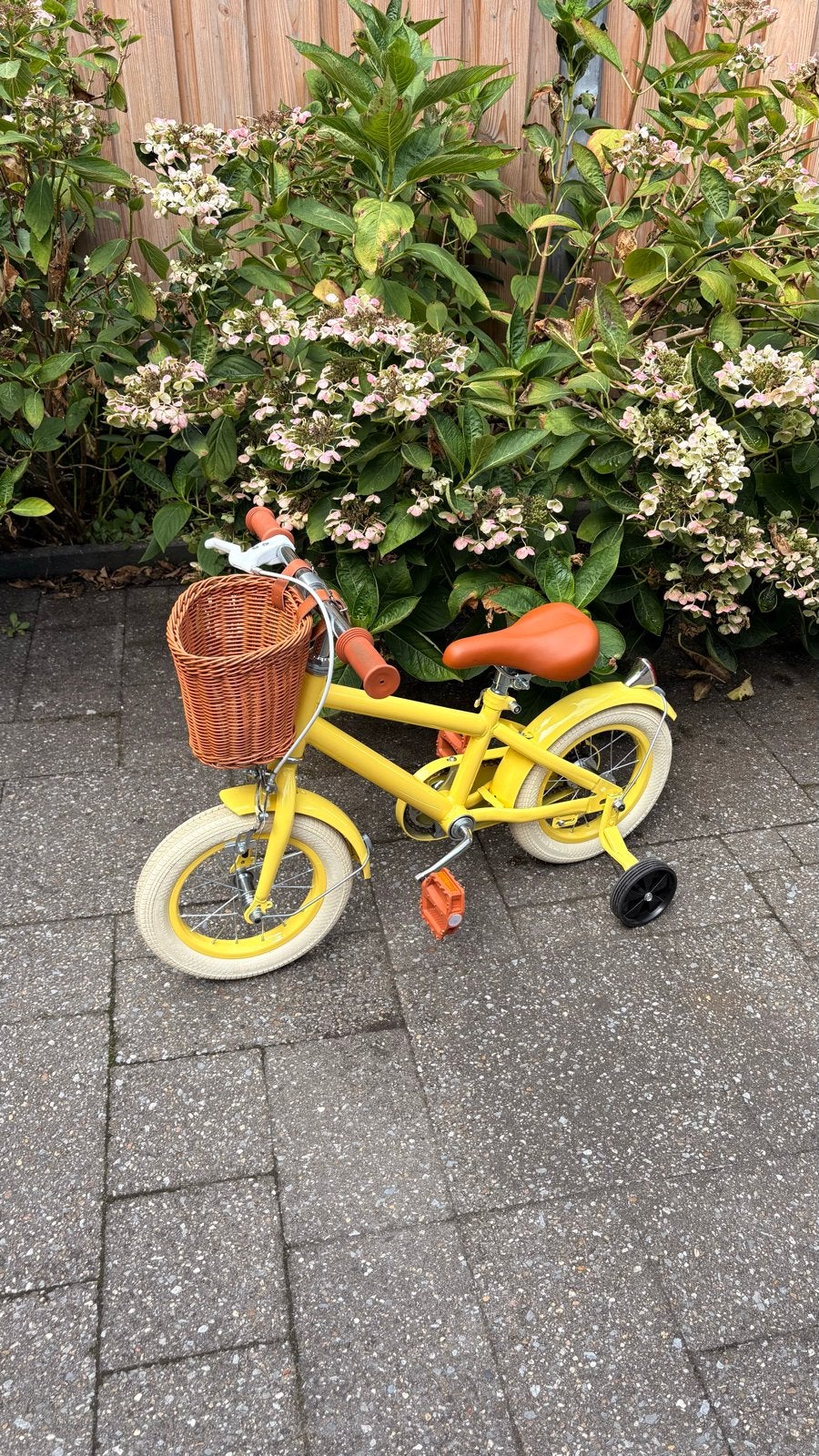 Generation kinderfiets 12 inch geel met zijwieltjes, Ophalen, Terugtraprem, Zijwieltjes, Nieuw
