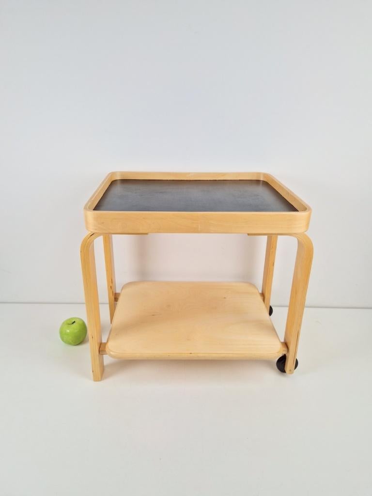 Vintage Brunabo trolley bijzettafel Carina Bengs Zweden, Huis en Inrichting, Tafels | Bijzettafels, 45 tot 60 cm, Minder dan 55 cm