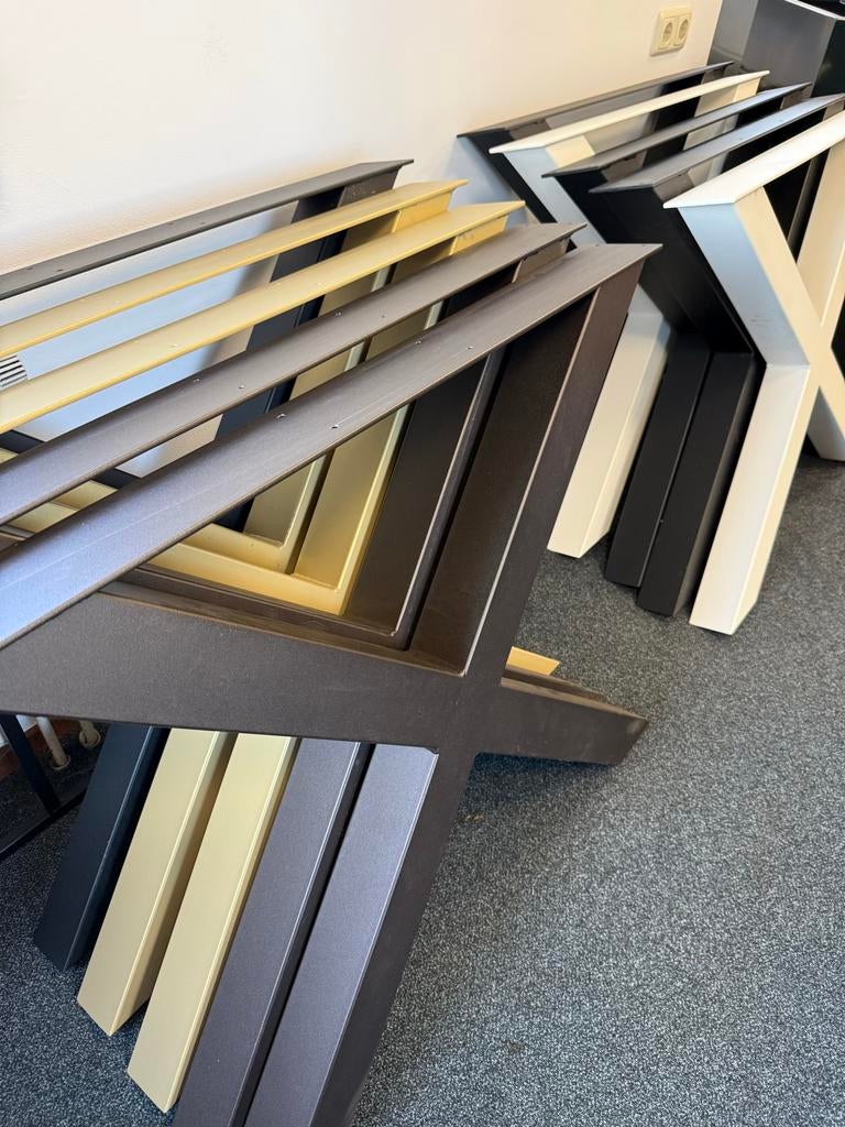 X-Poten Tafelpoten 80x80 - Diverse RAL Kleuren, Huis en Inrichting, Ophalen, Nieuw, Metaal, Tafelpoot