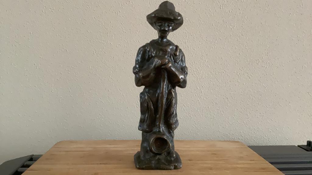 Brons beeld 23cm hoog, Ophalen, Zo goed als nieuw, Mens