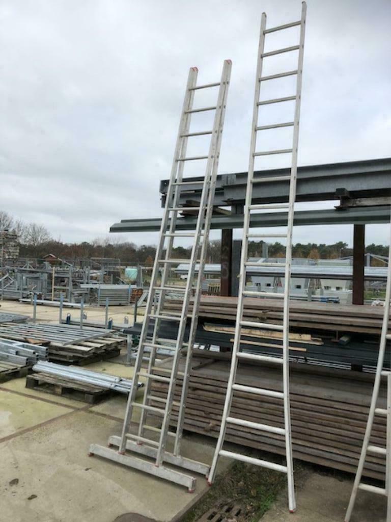 Aluminium ladder / ladders enkel (Little Jumbo), Doe-het-zelf en Verbouw, Ladders en Trappen, Ophalen, Gebruikt, Trap, VNH Nuland B.V.