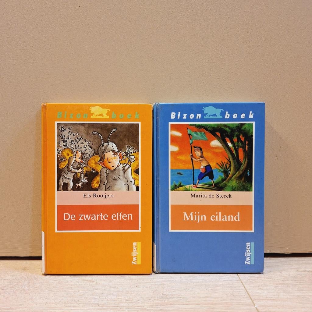 2x Bizon Boek: De Zwarte Elfen & Mijn Eiland, Boeken, Kinderboeken | Jeugd | onder 10 jaar, Ophalen of Verzenden, Gelezen, Fictie algemeen
