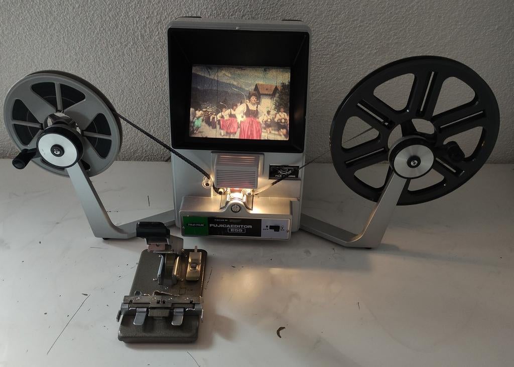 FUJICAEDITOR E55 voor SUPER 8 en DUBBEL 8 FILMS met PLAKPERS, Verzamelen, Fotografica en Filmapparatuur, Overige typen, 1960 tot 1980