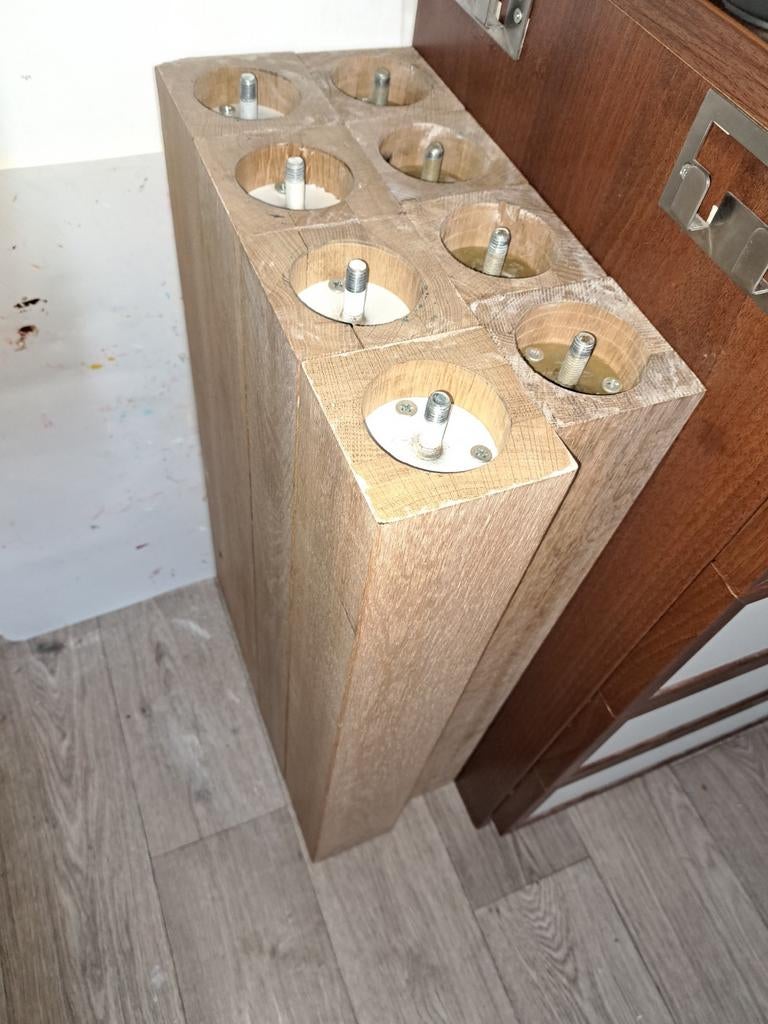 Massief Eiken Tafelpoten - 8 stuks, Huis en Inrichting, Tafelonderdelen, Ophalen, Tafelpoot, Gebruikt, 50 tot 100 cm