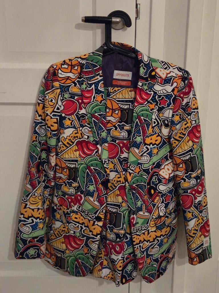 Opposuits kostuum Pop-art banana, Ophalen of Verzenden, Zo goed als nieuw, 170 of groter, Jongen of Meisje