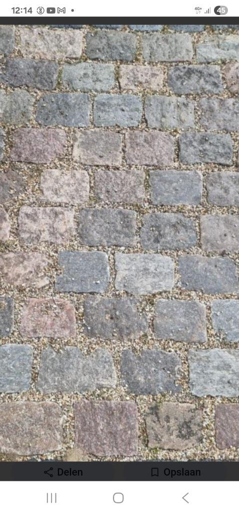 Natuursteenkeien MOET WEG AANBIEDING, Tuin en Terras, Ophalen, Overige materialen, Gebruikt, Kei