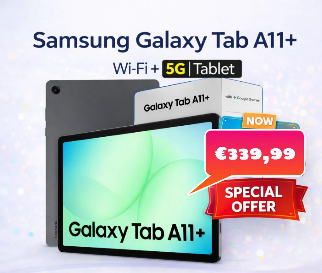 Samsung Galaxy Tan A11+, 10 inch, Ophalen of Verzenden, 128 GB, Uitbreidbaar geheugen