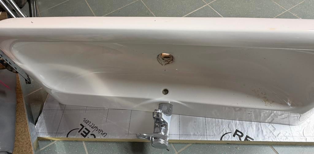 Wasbak 100x45cm - Ideaal voor Badkamer, Ophalen, Gebruikt, 100 tot 150 cm, Minder dan 100 cm