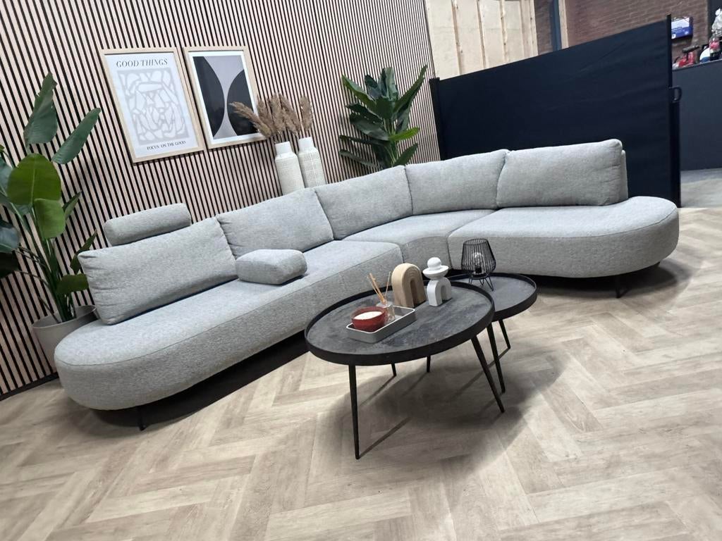 ZGAN SEVN Danique Organische Hoekbank - Grijs - 315 x 230
