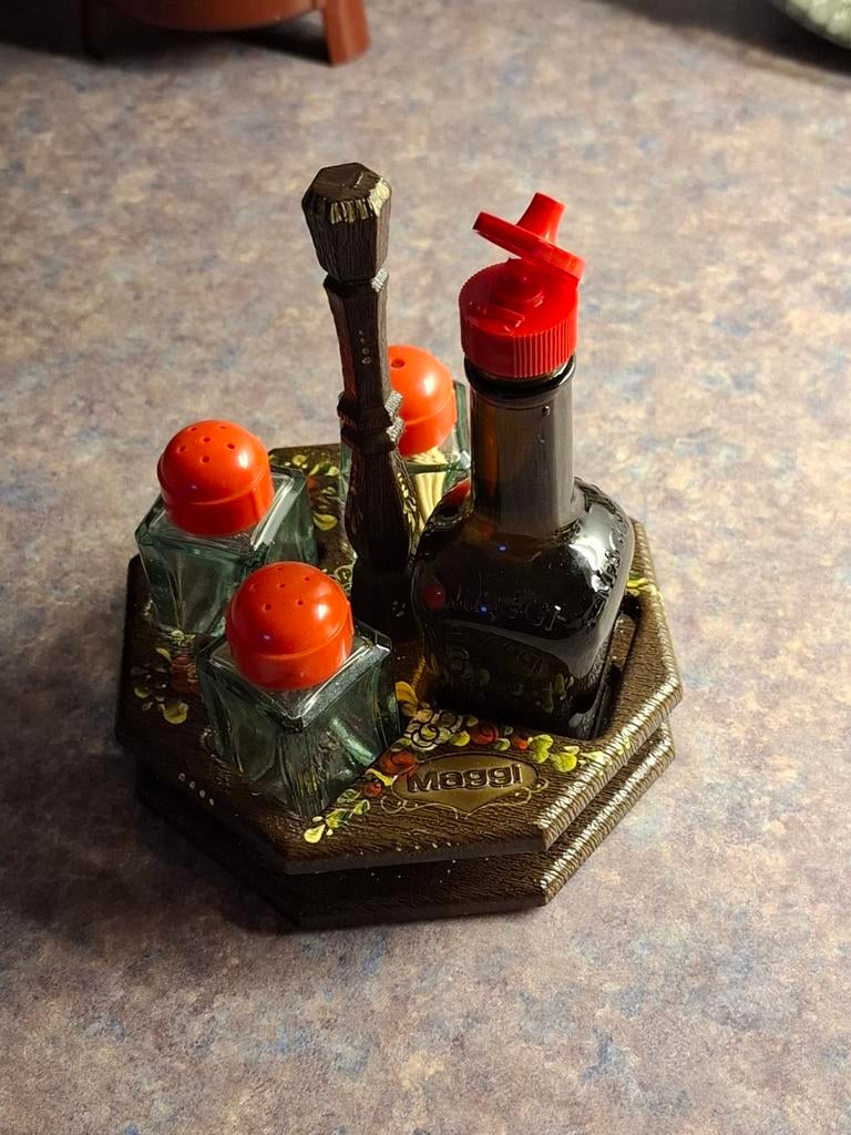 Vintage 8 hoekige maggi set jaren 60, Antiek en Kunst, Ophalen of Verzenden
