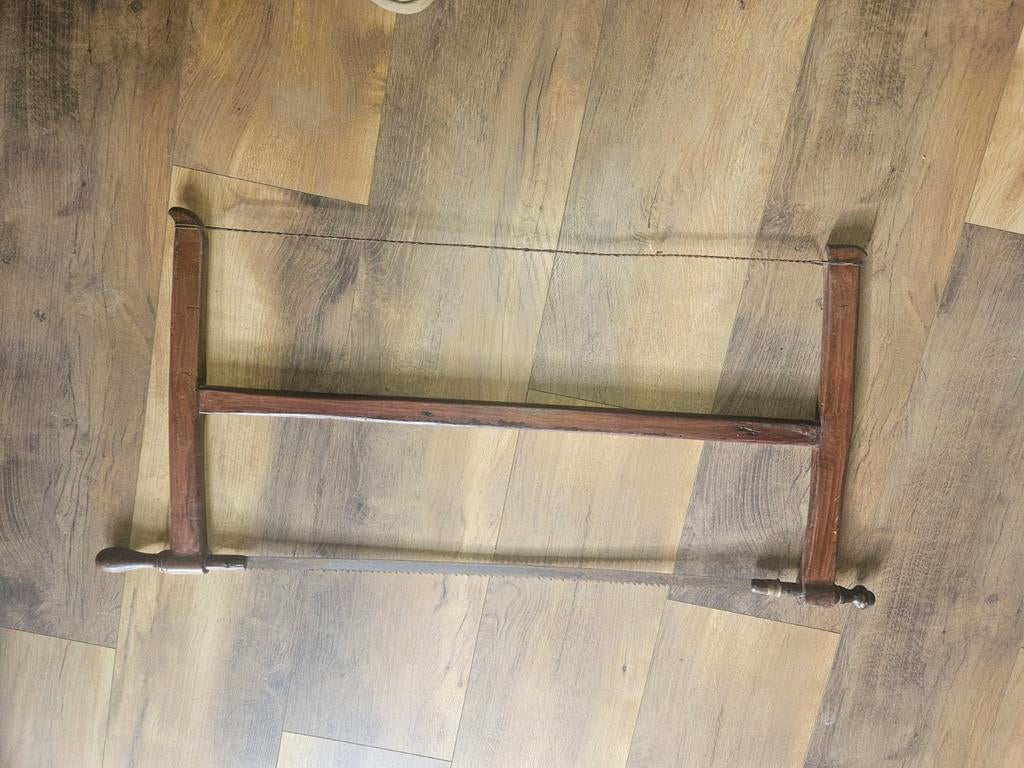 Antieke houten grote handzaag, Ophalen of Verzenden