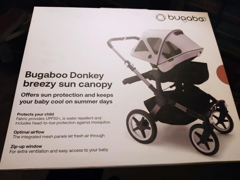 Nieuw Bugaboo Donkey breezy zonnekap Dune Taupe, Kinderen en Baby's, Kinderwagens en Combinaties, Ophalen of Verzenden, Nieuw