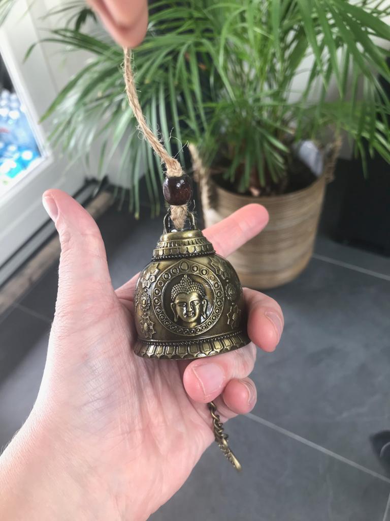 Oosterse windgong met boeddha wind gong metaal, Tuin en Terras, Tuinwanddecoratie, Verburgt Vintage, Nieuw, Ophalen of Verzenden
