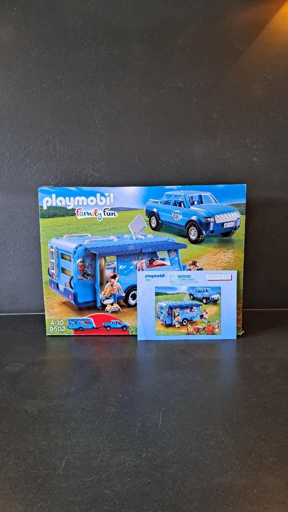 PLAYMOBIL Family Fun Funpark Pickup met Caravan – 9502, Kinderen en Baby's, Speelgoed | Playmobil, Ophalen, Zo goed als nieuw