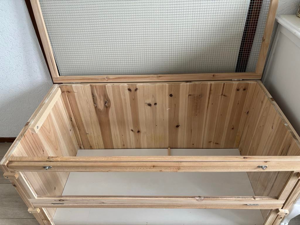 Trixie Knaagdierenkooi Hout - Dierenverblijf - 100x50x50 cm, Dieren en Toebehoren, Knaagdieren en Konijnen | Hokken en Kooien