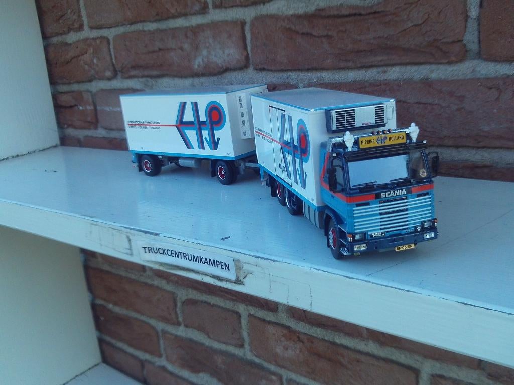 Tekno  Scania  142  V8  Motorwagen + Aanhanger  Hans  Prins., Hobby en Vrije tijd, Modelauto's | 1:50, Ophalen of Verzenden, Nieuw