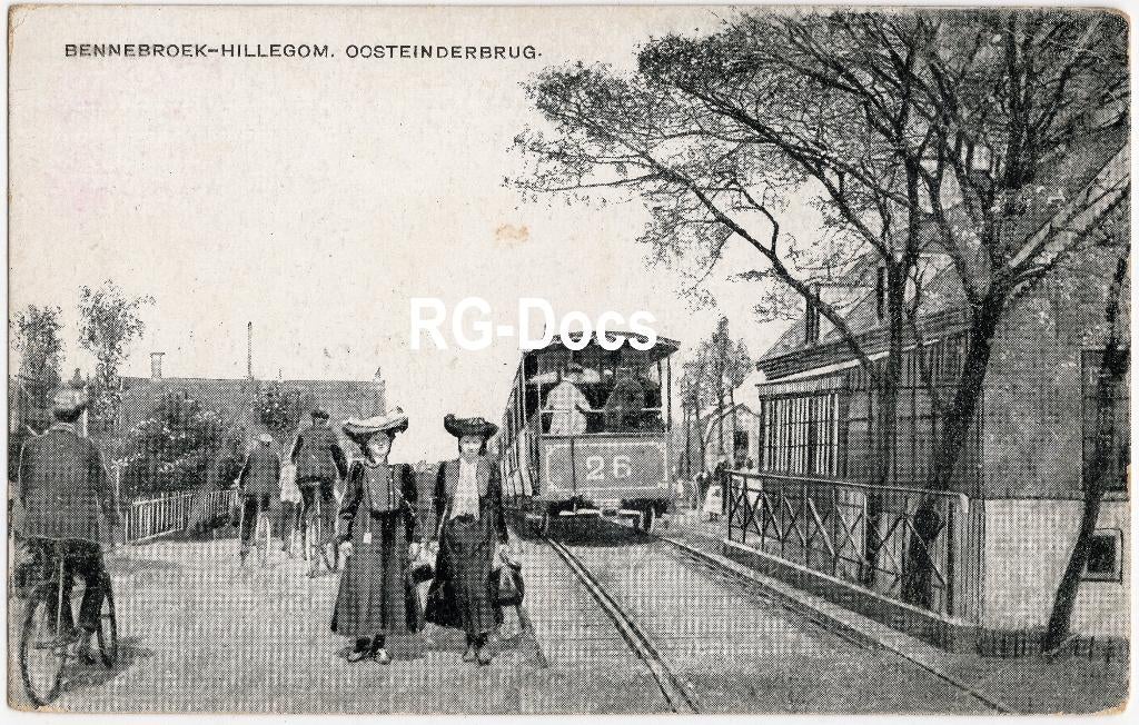 Ansichtkaart - Briefkaart Tram Bennebroek Hillegom ca. 1910, Ophalen of Verzenden, Voor 1920, Gelopen, Noord-Holland