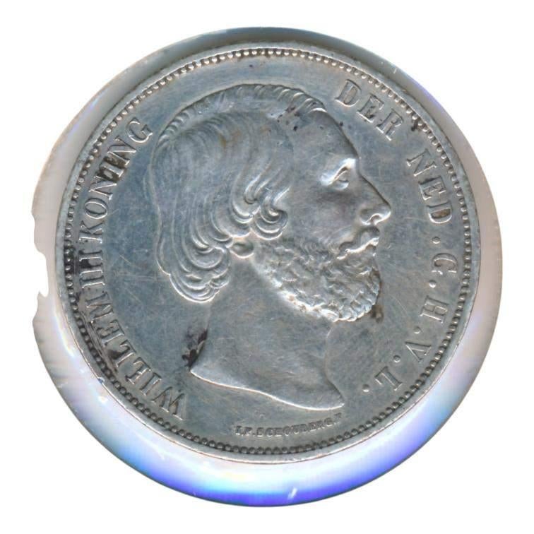 Nederland 2,5 Gulden 1869 Willem III, Postzegels en Munten, Munten | Nederland, Koning Willem III, Zilver, Ophalen of Verzenden