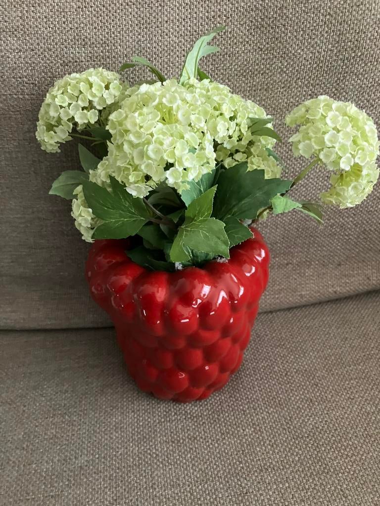 Raspberry vaas red- Daan Kromhout design, Aardewerk of Porselein, Ophalen of Verzenden, Zo goed als nieuw, Minder dan 50 cm