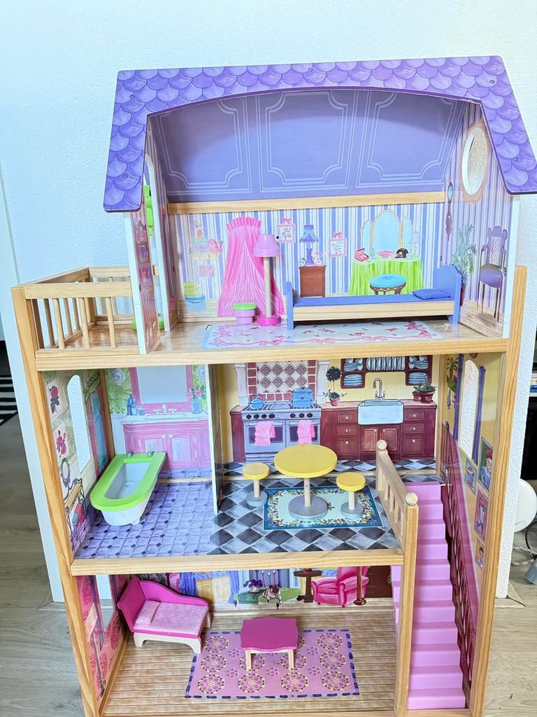Kidkraft Kayla Poppenhuis - Houten Poppenhuis, Ophalen, Zo goed als nieuw, Poppenhuis