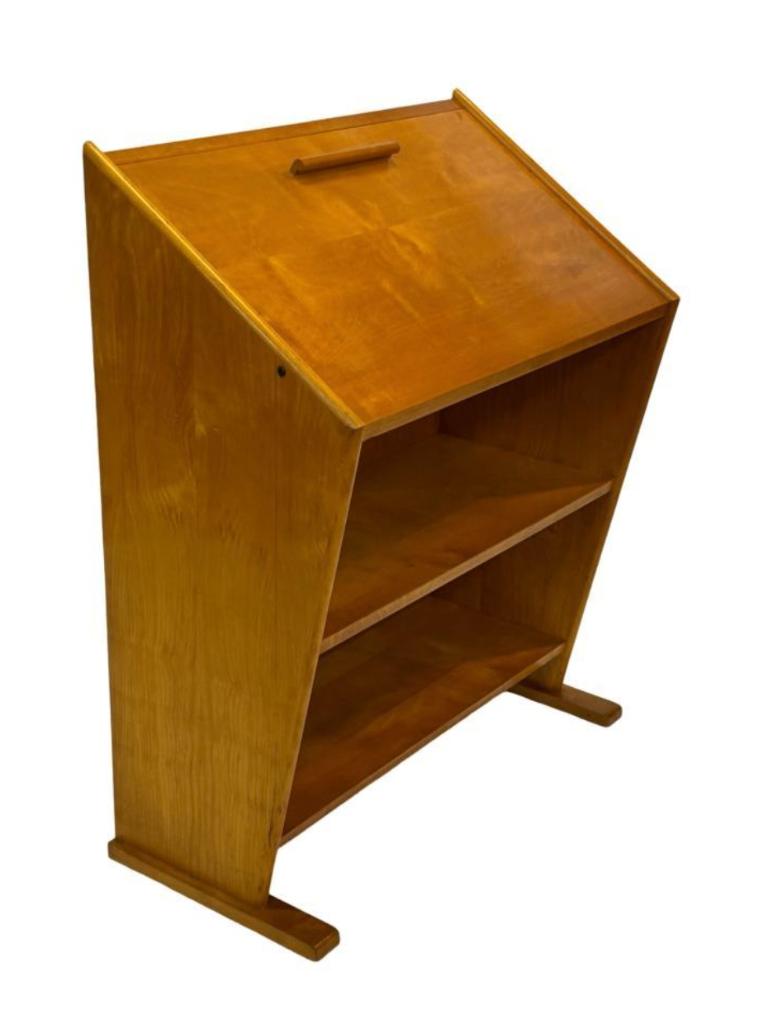 Vintage eiken secretaire door Cor Alons voor den Boer Gouda,, Ophalen, Gebruikt, Vintage Cor Alons, Vintage Cor Alons