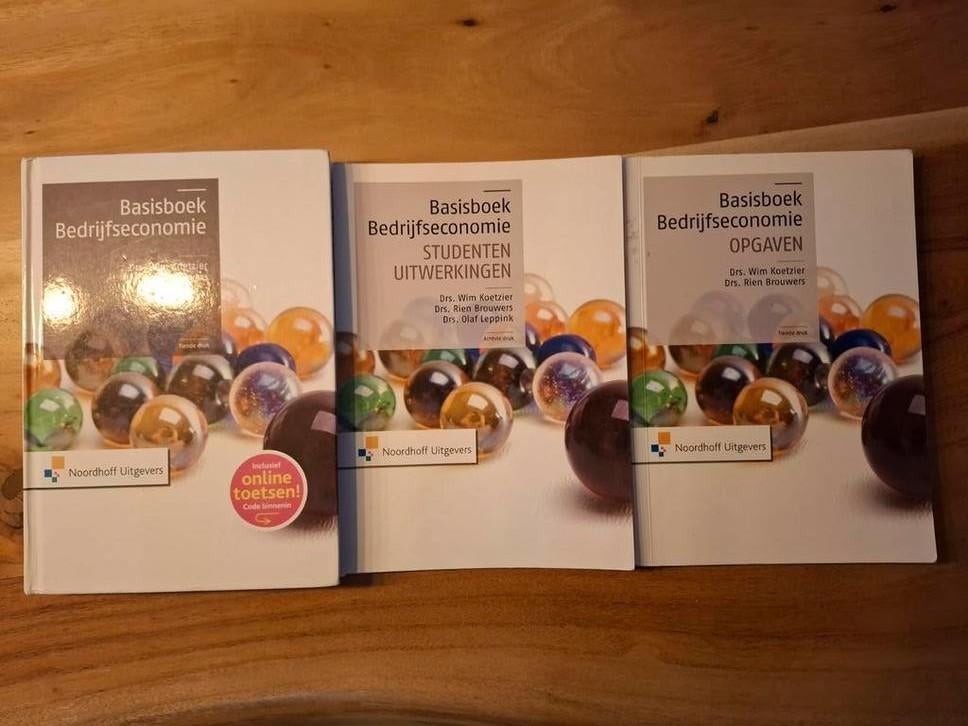 Basisboek Bedrijfseconomie + Opgaven + Uitwerkingen, Onbekend, Zo goed als nieuw, Beta, HBO
