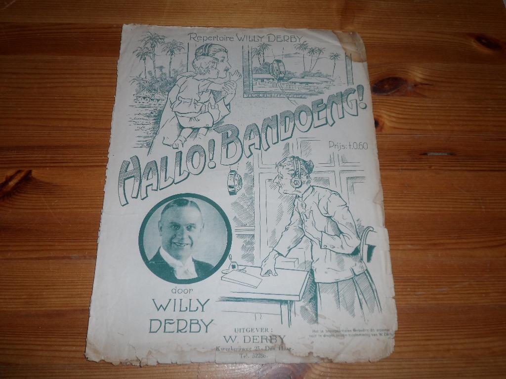Hallo bandoeng - willy derby, Zang, Gebruikt, Ophalen of Verzenden, Artiest of Componist