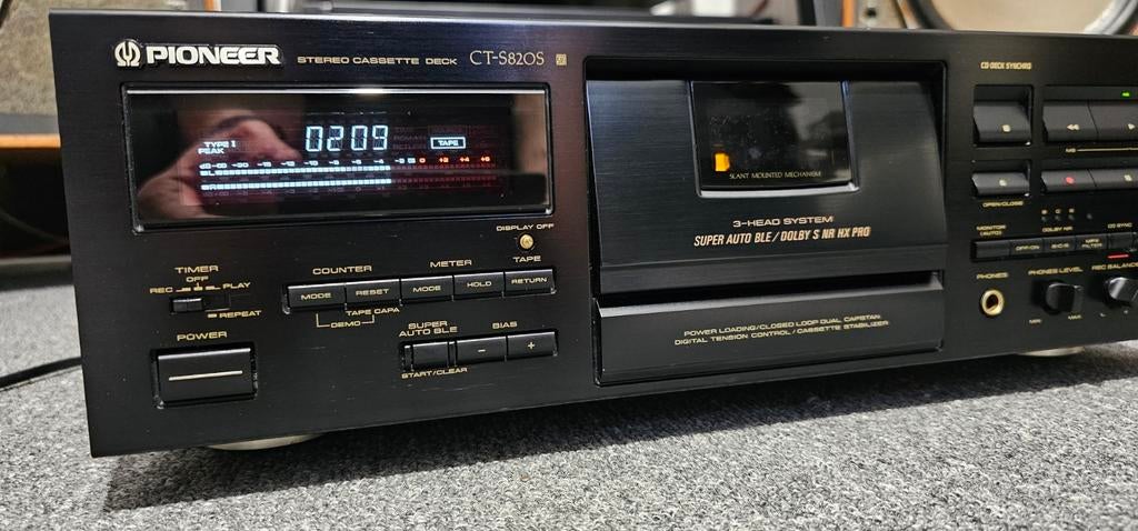 Pioneer CT-S820S Cassettedeck - Topklasse!, Audio, Tv en Foto, Cassettedecks, Enkel, Overige merken, Auto-reverse, Tiptoetsen