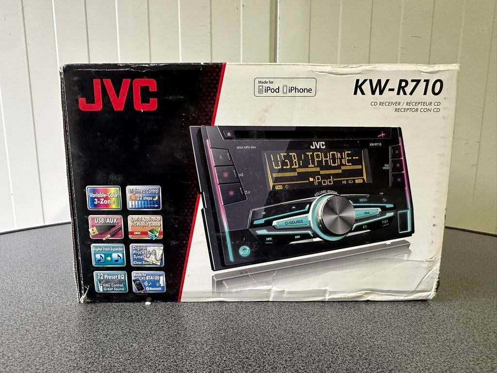 JVC KW-R710 auto radio dubb din, Ophalen of Verzenden, Zo goed als nieuw