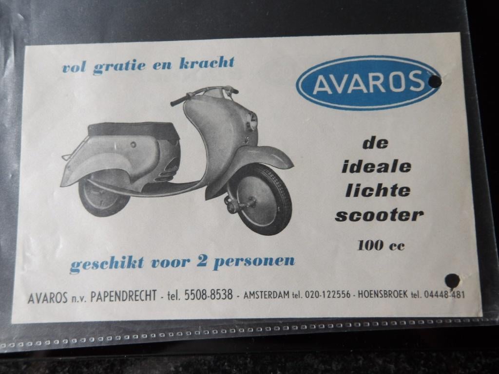Folder Avaros Scooter 100cc, Motoren, Verzenden, Overige merken