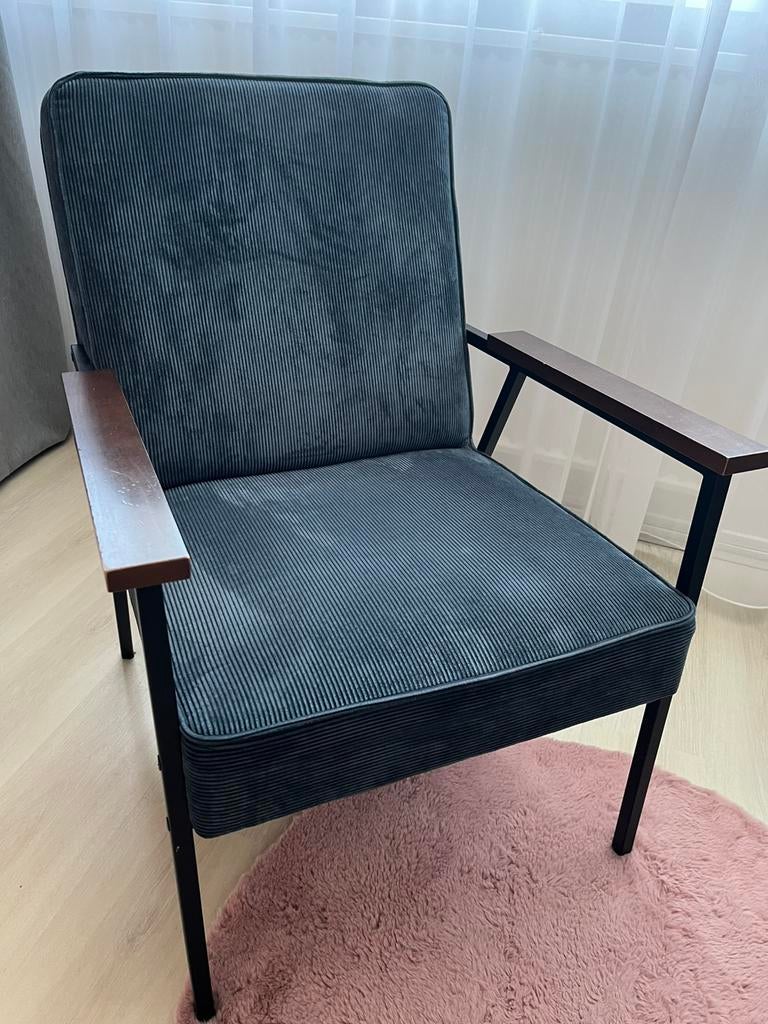 Te koop fauteuil! Petrol, Huis en Inrichting, Fauteuils, Ophalen, Gebruikt, 75 tot 100 cm, Stof