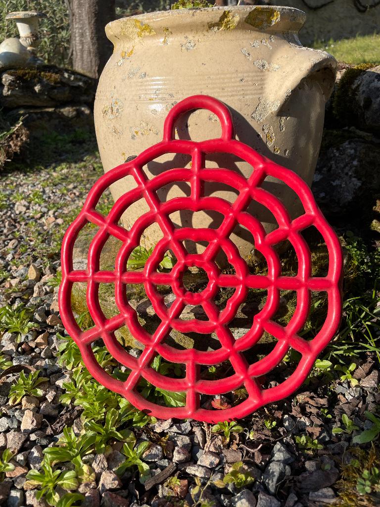 rode gietijzeren onderzetter, Antiek en Kunst, Curiosa en Brocante, Ophalen of Verzenden
