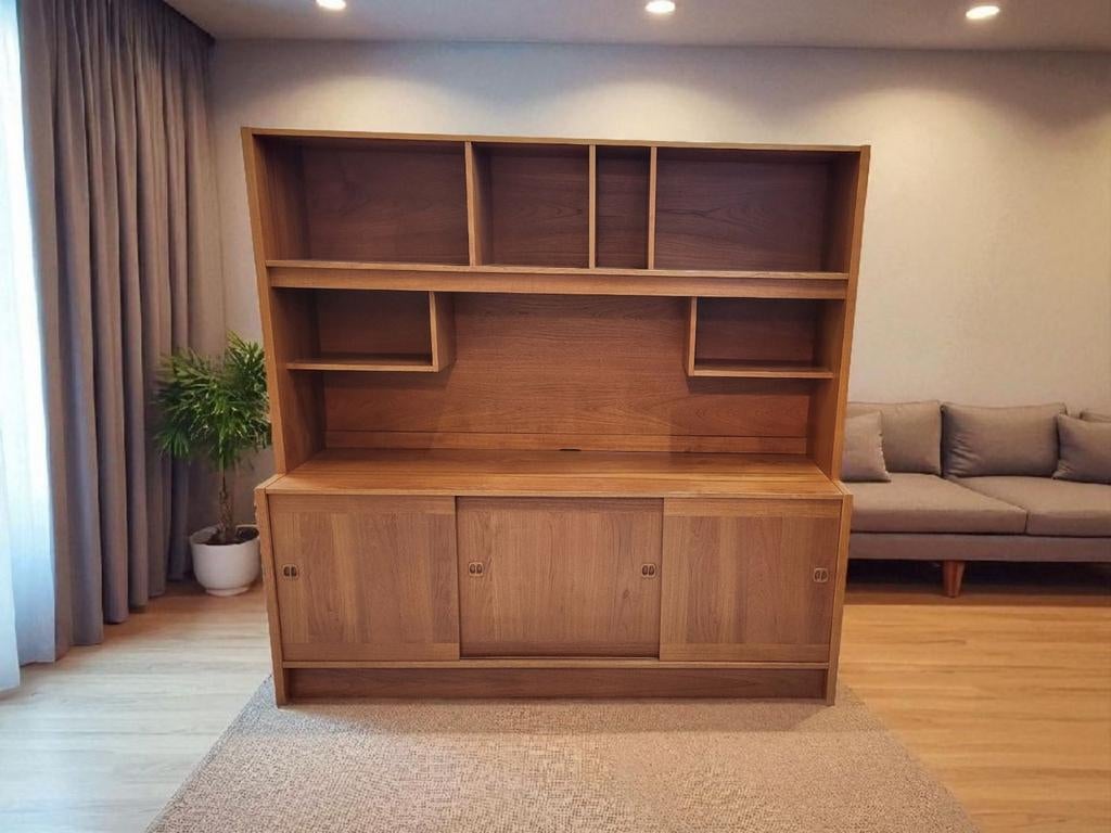 Clausen&Son Wandmeubel., Huis en Inrichting, Kasten | Wandmeubels, Gebruikt, 150 tot 200 cm, 150 tot 200 cm, 25 tot 50 cm, Met deur(en)