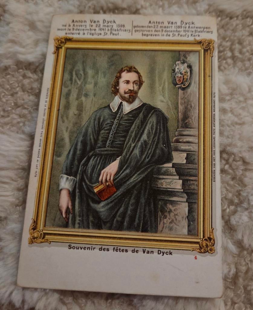 Antoon van Dyck (1599–1641), Verzenden, Voor 1920, Ongelopen, Overige thema's