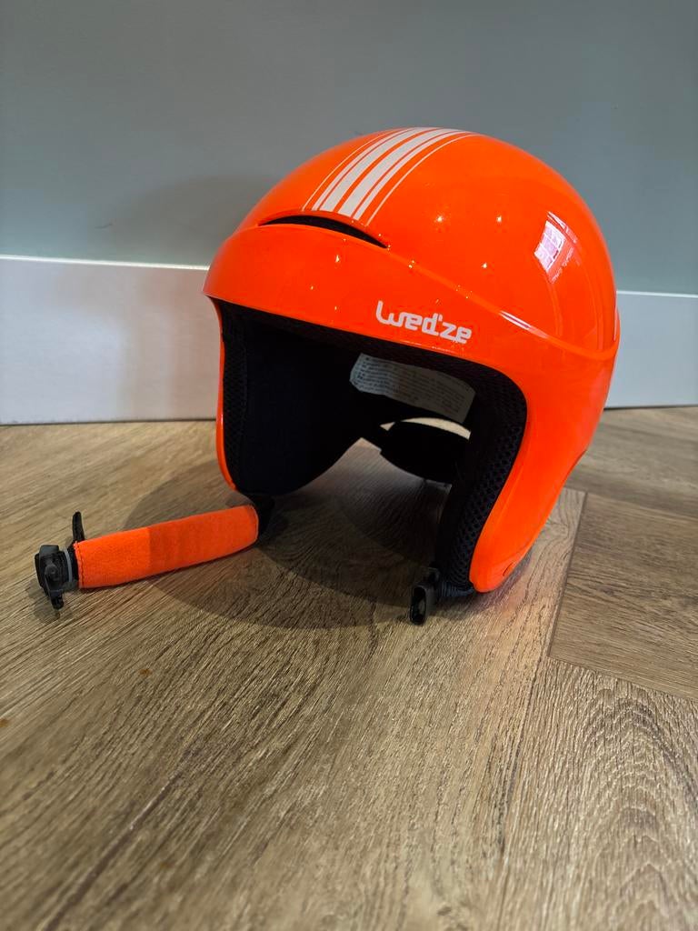 Wed'ze kinder Skihelm Oranje - Zo goed als nieuw, Overige merken, Overige typen, Ophalen of Verzenden, Zo goed als nieuw