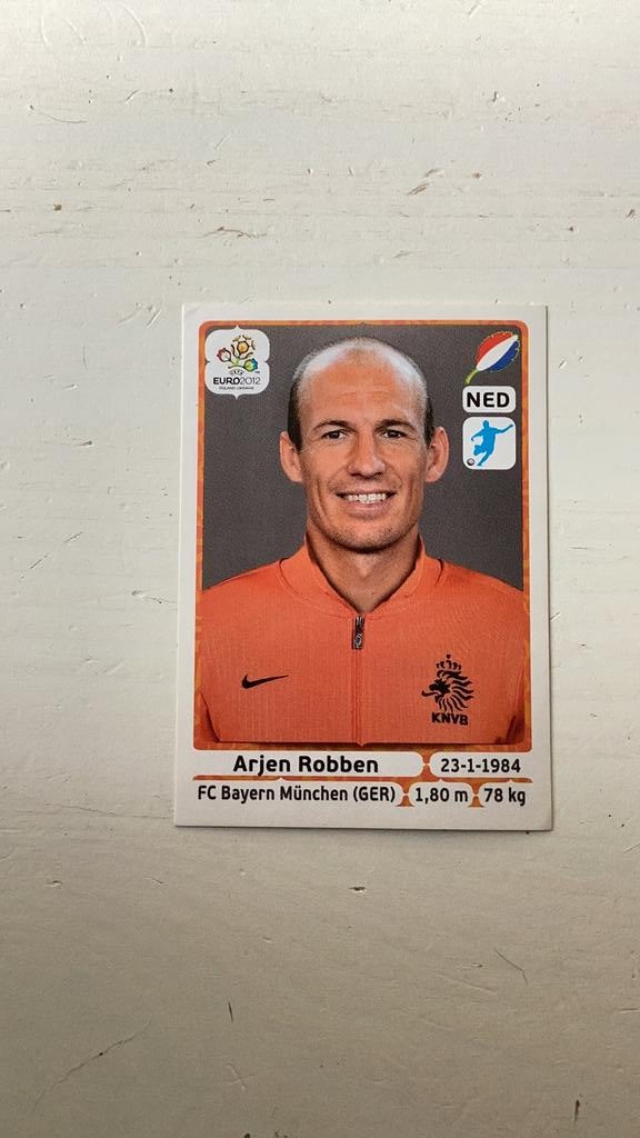 Panini Arjen Robben (Euro 2012), Verzenden, Zo goed als nieuw, Buitenlandse clubs, Poster, Plaatje of Sticker