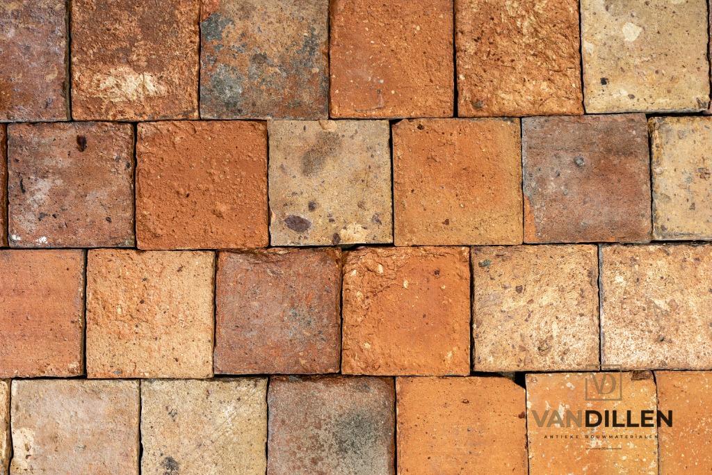 Lichte Franse plavuizen zeer mooi zalm geel 16x16 50M2