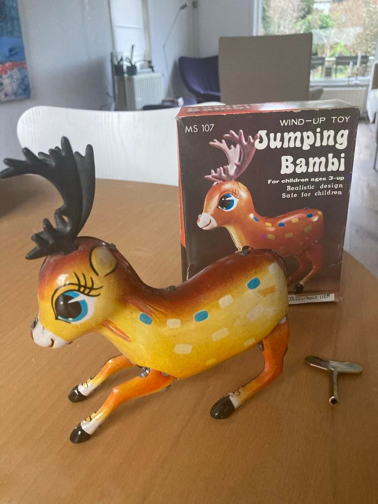 Vintage Blikken Hert Speelgoed met Doos, Ophalen of Verzenden, Zo goed als nieuw