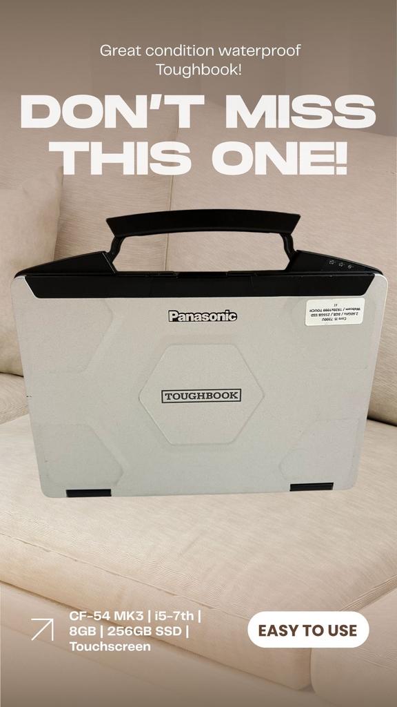 Panasonic Toughbook CF-54 MK3 | i5-7300U | 8GB | 256GB SSD, 256 GB, 2 tot 3 Ghz, Qwerty, 8 GB