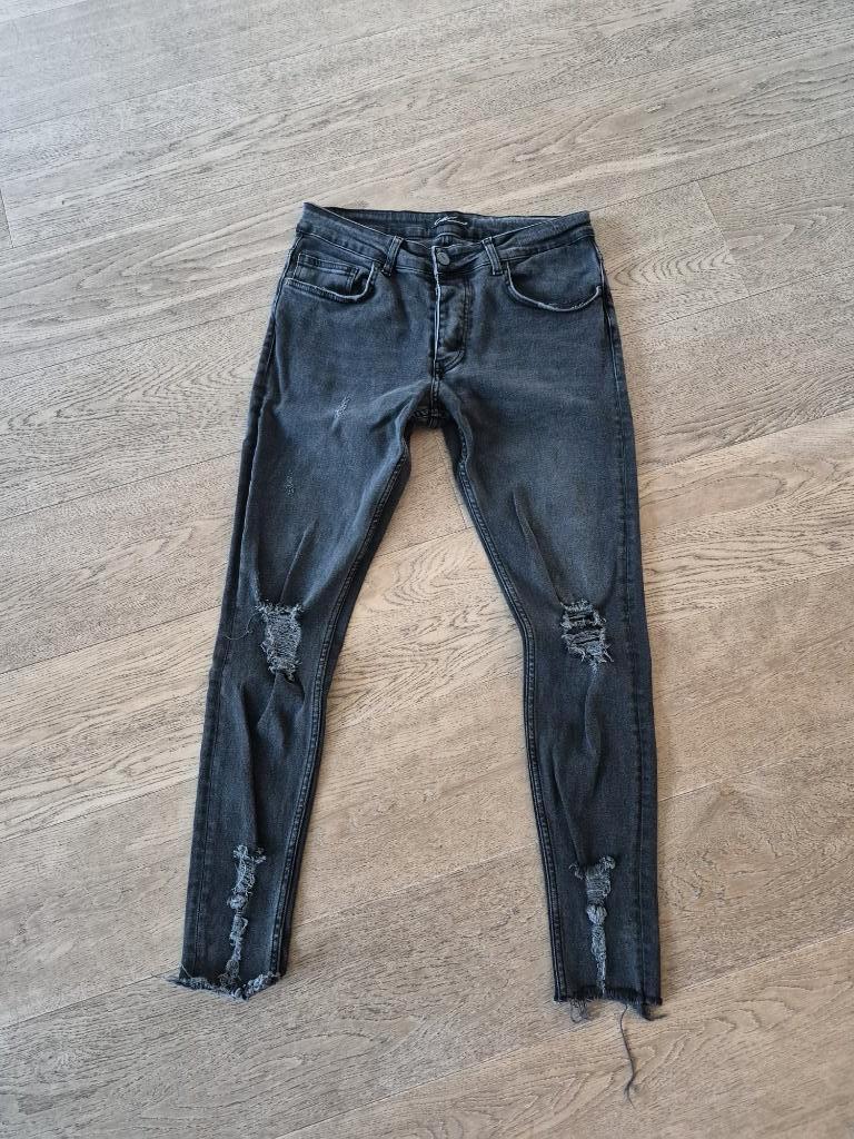 Skinny Jeans heren - Cotton district maat W32 zwart, Cotton District, Zwart, W32 (confectie 46) of kleiner, Ophalen of Verzenden