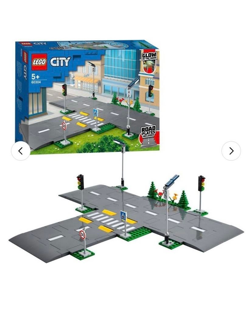 Lego City 60304 Wegenplaten met Glow in the Dark verlichting, Ophalen of Verzenden, Nieuw, Complete set, Lego