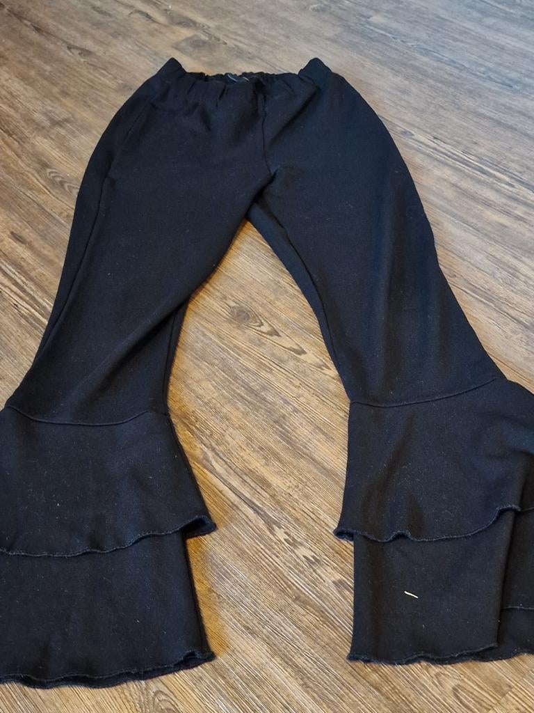 Hippie broek met ruches, Maat 38/40 (M), Zwart, Ophalen of Verzenden, Zo goed als nieuw
