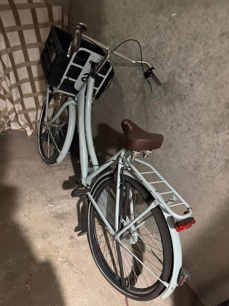 Omafiets lichtblauw lees beschrijving, Fietsen en Brommers, Fietsen | Dames | Omafietsen, Ophalen, Gebruikt