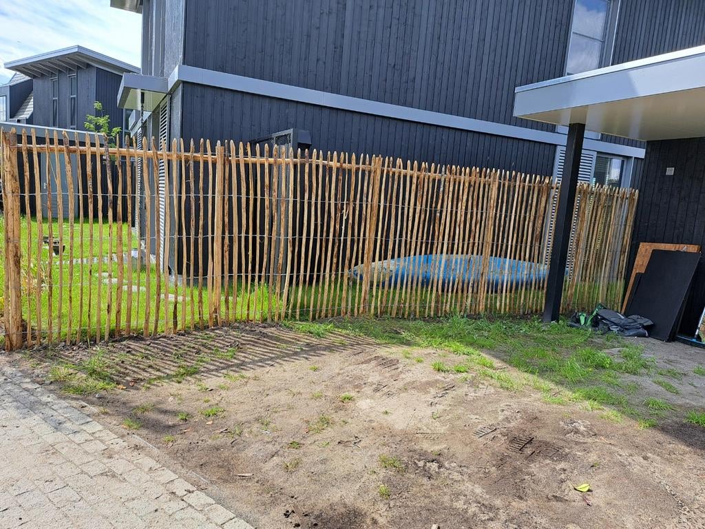 Kastanje Schapenhek Op Voorraad van 50 cm tot 175 cm hoog, Ophalen of Verzenden, Nieuw, Minder dan 10 meter, Raster