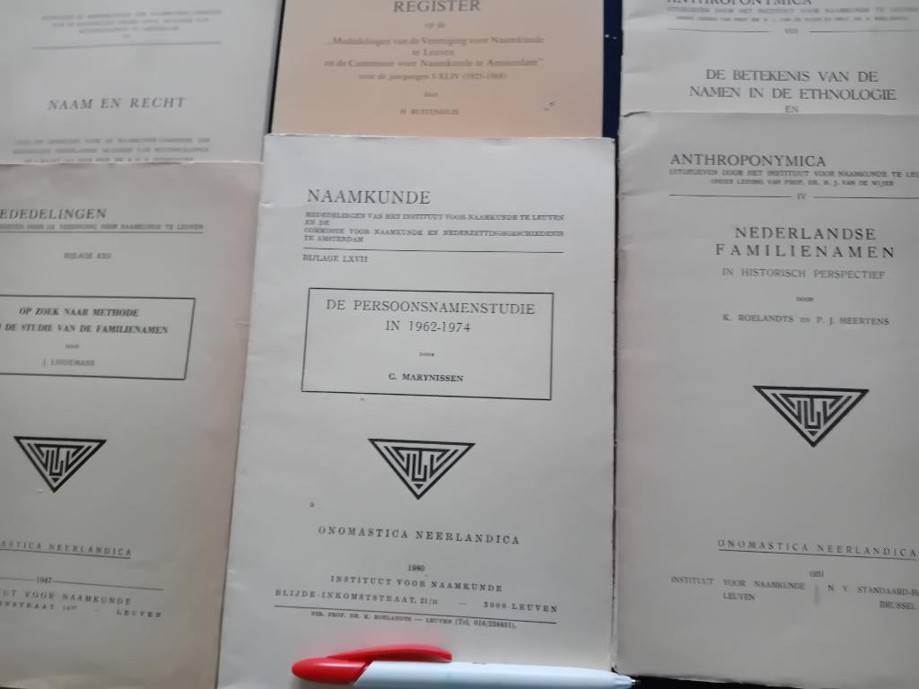 Instituut voor naamkunde Leuven., Ophalen of Verzenden, Gelezen